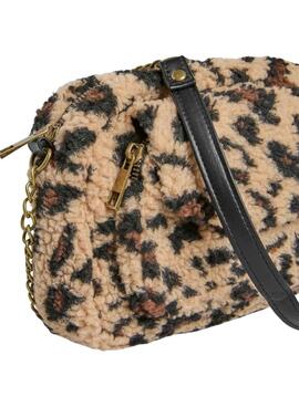 Handtasche Pieces Aina Leopard für Damen