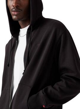 Sweatshirt Levis Authentic Zip in Schwarz für Herren.