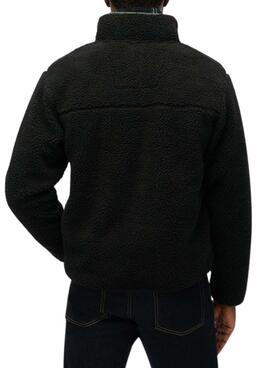 Polar Superdry Vintage Retro Full Zip schwarz für Männer