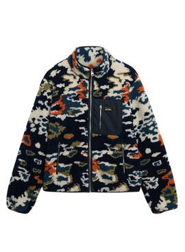 Polar Superdry Printed Fleece Zip mit mehrfarbigem Druck für Herren