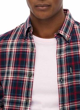 Hemd Superdry Vintage Check in Marineblau kariert für Herren