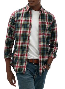 Hemd Superdry Vintage Check grüne Karos für Herren