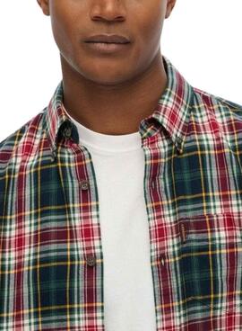 Hemd Superdry Vintage Check grüne Karos für Herren