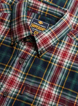 Hemd Superdry Vintage Check grüne Karos für Herren