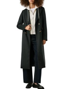 Pepe Jeans Taylor grauer Mantel für Damen.