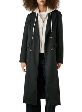 Pepe Jeans Taylor grauer Mantel für Damen.