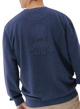 Sweatshirt El Pulpo blaues Logo für Herren.