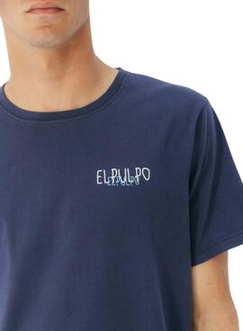 T-Shirt El Pulpo Logo blau für Männer