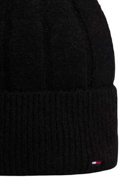 Mütze Tommy Hilfiger Fluffy in Schwarz für Damen