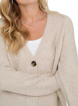 Strickjacke ONLY Zoey in Beige für Damen.