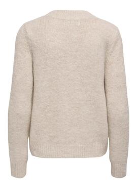 Strickjacke ONLY Zoey in Beige für Damen.