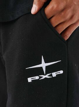 Jogger Project x Paris aus schwarzem Baumwollstoff für Herren.