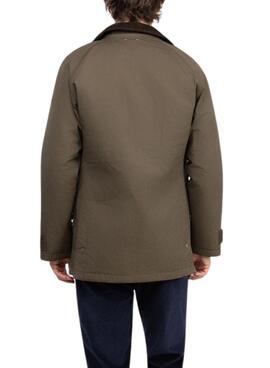Parka El Ganso grüner Cordkragen für Herren
