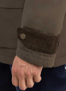 Parka El Ganso grüner Cordkragen für Herren