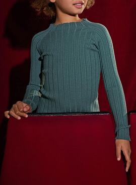 T-shirt Mayoral Tricot grün für Mädchen