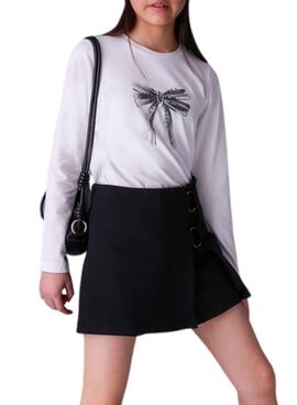 T-shirt Mayoral white bow for girl