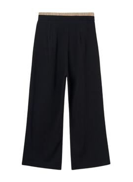 Schwarze weite Hose von Mayoral für Mädchen.