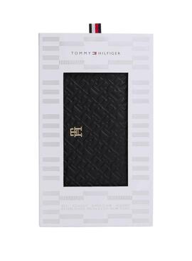 Brieftasche Tommy Hilfiger Monogramm schwarz für Damen