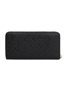 Brieftasche Tommy Hilfiger Monogramm schwarz für Damen