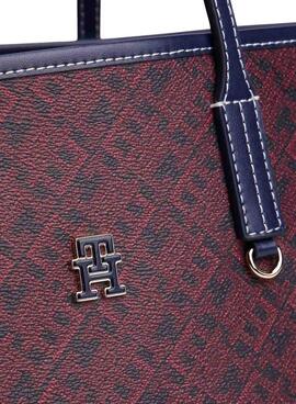 Handtasche Tommy Hilfiger Monoplay blau und rot für Damen