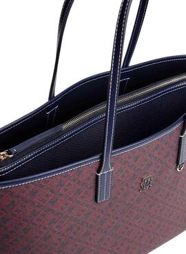 Handtasche Tommy Hilfiger Monoplay blau und rot für Damen