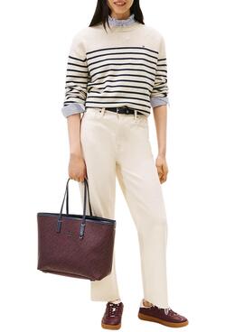 Handtasche Tommy Hilfiger Monoplay blau und rot für Damen
