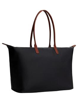 Handtasche Tommy Hilfiger Maxi Tote Nylon Schwarz für Damen.
