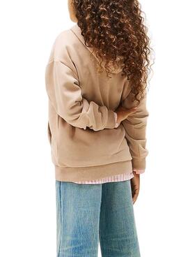 Tommy Hilfiger Mini Corp Beige Kapuzenpullover für Mädchen und Jungen