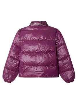 Pepe Jeans Essie gesteppte lila Jacke für Mädchen.