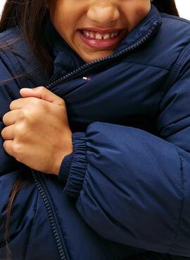 Gepolsterter Tommy Hilfiger Flag Marineblauer Mantel für Jungen und Mädchen