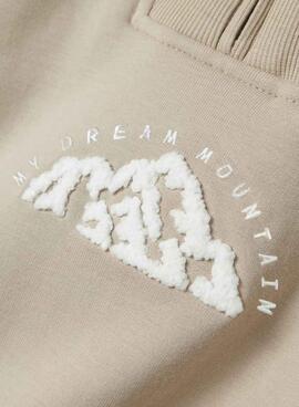 Sudadera Name It Mobie beige für Jungen.
