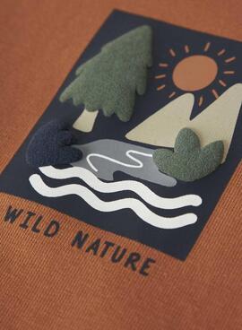 Sweatshirt Name It Moran orange für Jungen.