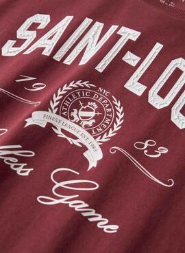 T-Shirt Name It Robin in Granatrot und Weiß für Jungen