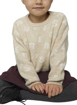 Pullover Name It Foline beige für Mädchen.