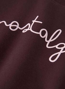 Sweatshirt Name It Fovi in Bordeauxrot für Mädchen.