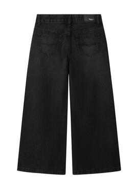 Hose Pepe Jeans Wide Leg Schwarz für Mädchen