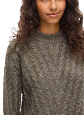 Vila Virelli Strickpullover in Rost für Damen