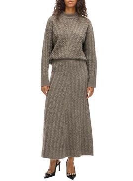 Vila Virelli Maxi-Strickrock in Braun für Damen