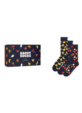Geschenk-Set Happy Socks drei Paar für Damen und Herren.