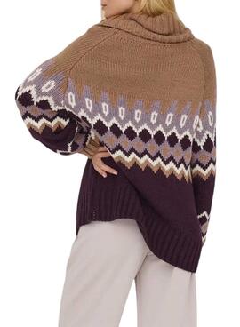 Pullover Only in Jacquard in Toasted für Damen.