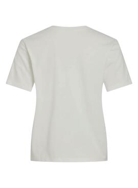 T-Shirt Vila Visybil mit weißer Spitze für Damen.