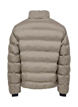 Herrenjacke Only and Sons Union gepolstert in Beige