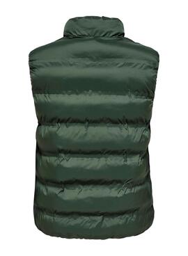 Weste Only and Sons Union in grün mit Steppmuster für Herren