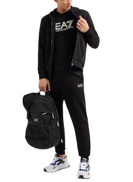 Trainingsanzug Emporio Armani EA7 mit Kapuze in Schwarz für Herren