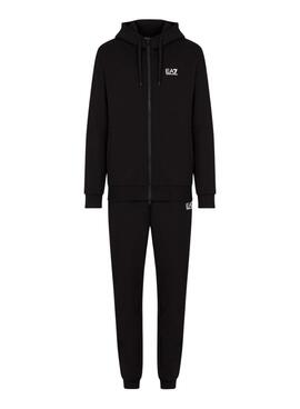 Trainingsanzug Emporio Armani EA7 mit Kapuze in Schwarz für Herren