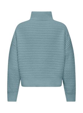 Rollkragenpullover Only Globus in Blau für Damen