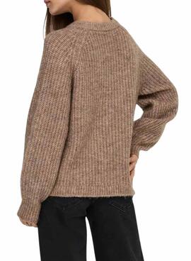 Pullover Only Gila Beige für Damen.
