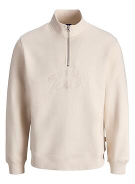 Sweatshirt Jack and Jones Bleecker beige für Herren