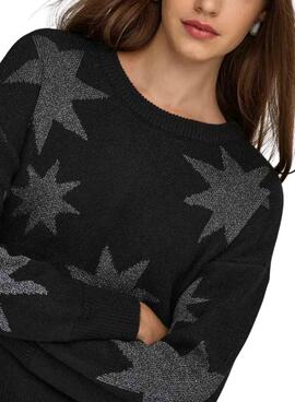 Pullover Only Rosie Glitter schwarz für Damen