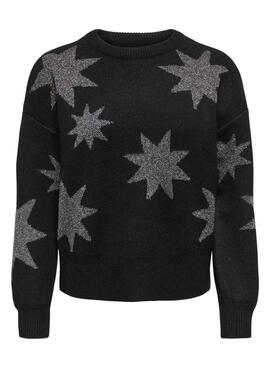 Pullover Only Rosie Glitter schwarz für Damen